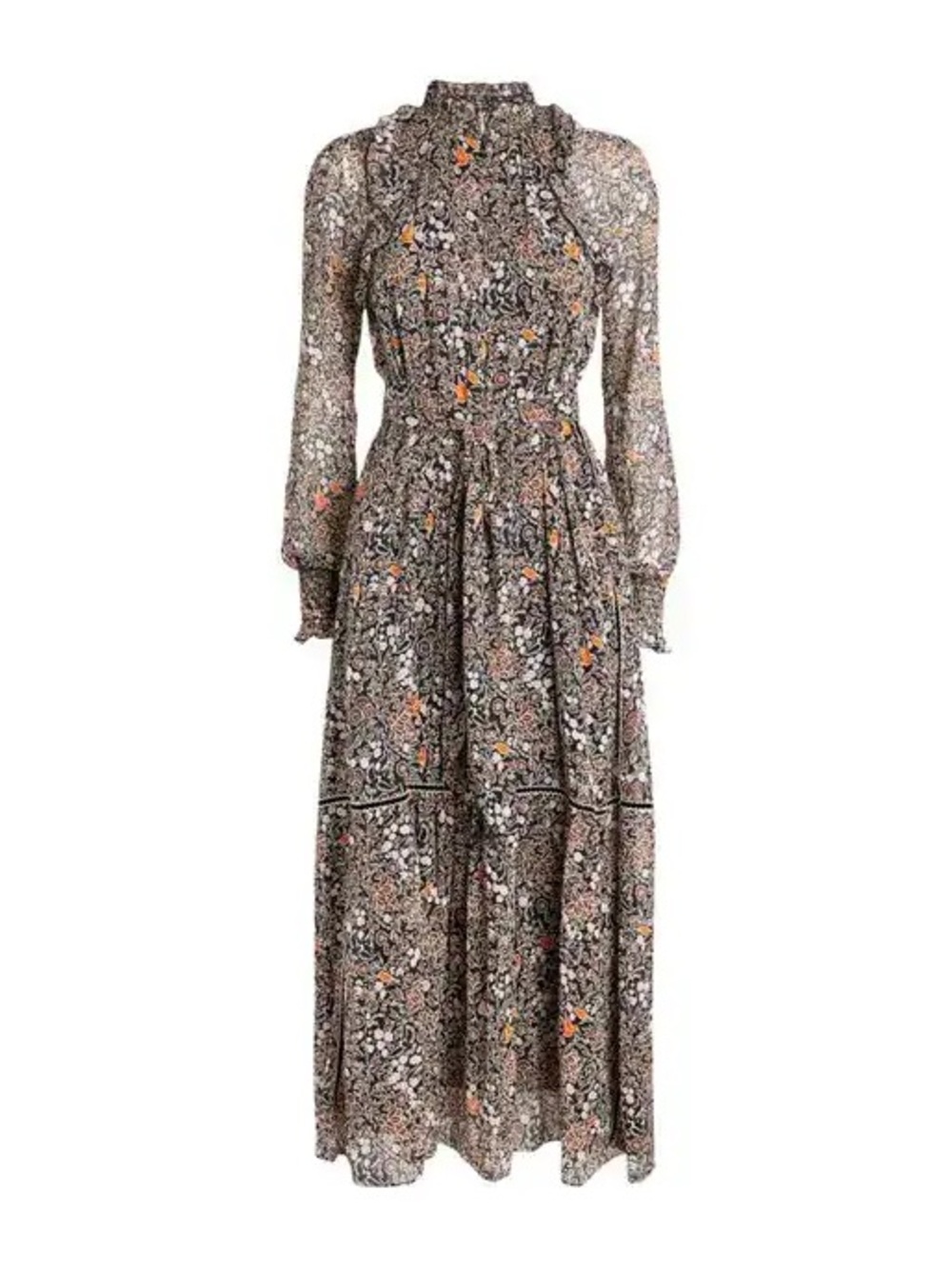 ME+EM Hummingbird Frill-Detail Maxi Dress $358 size 10